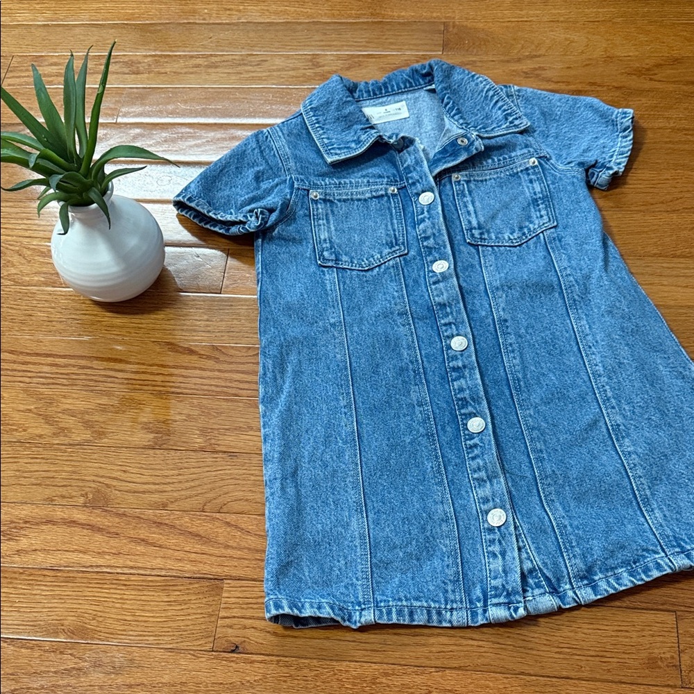 Zara Blue Denim Short-Sleeve Jacket